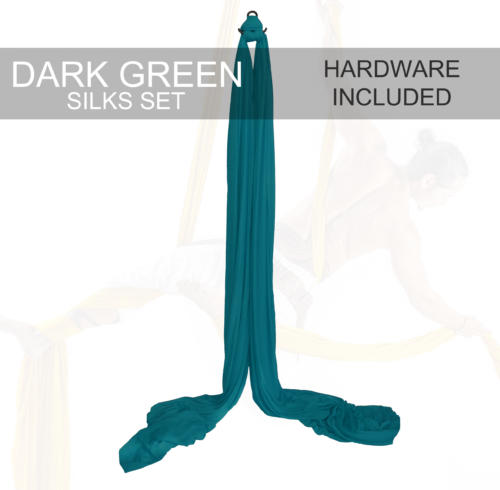 Dark Green Aerial silks for sale