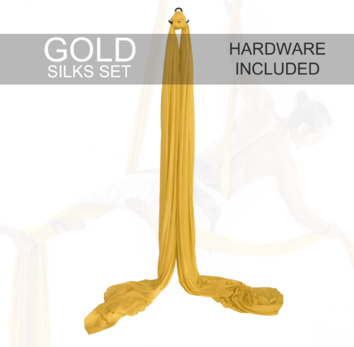 Gold aerial silks for sale