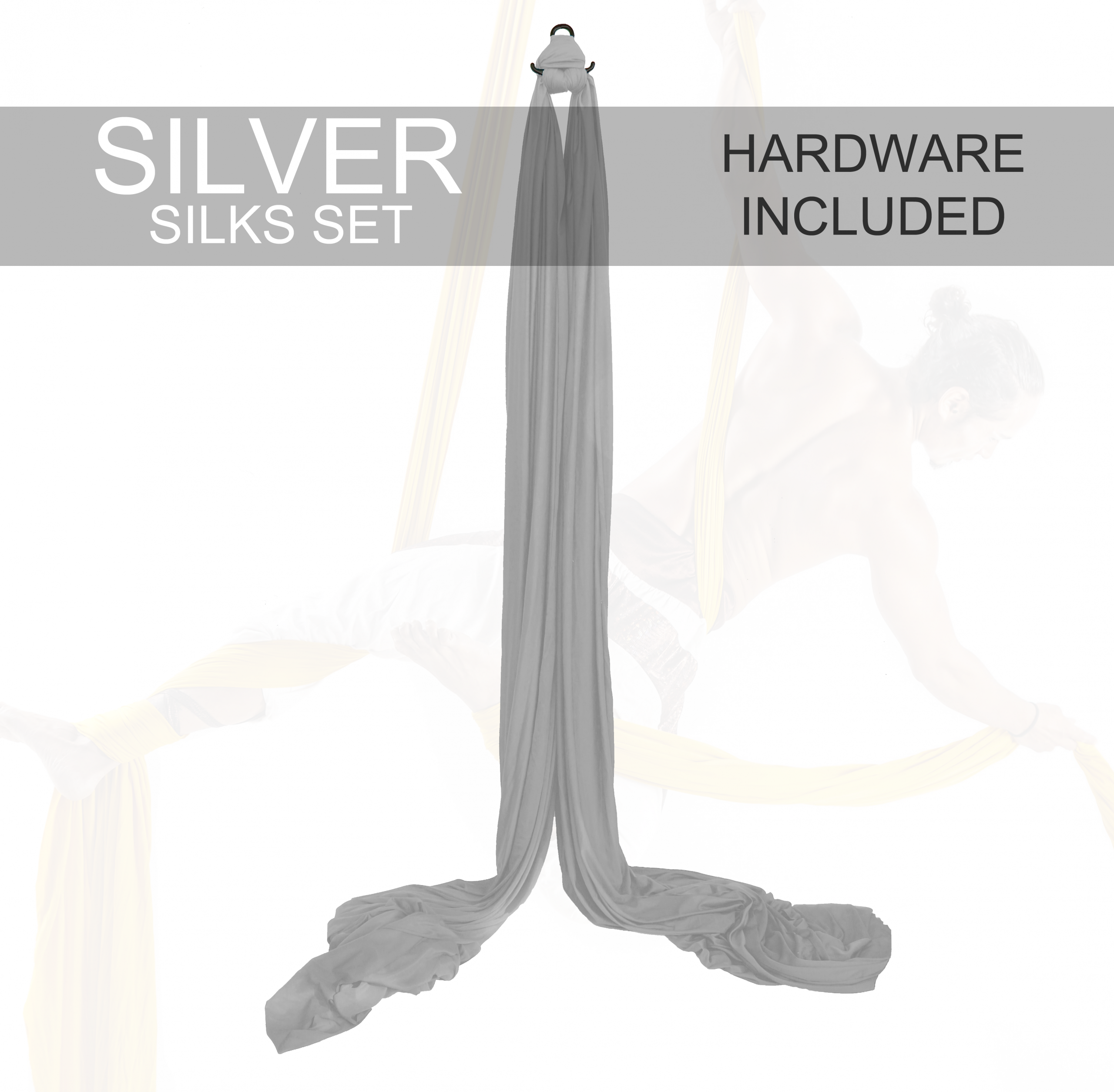 silver Aerial Silks For Sale