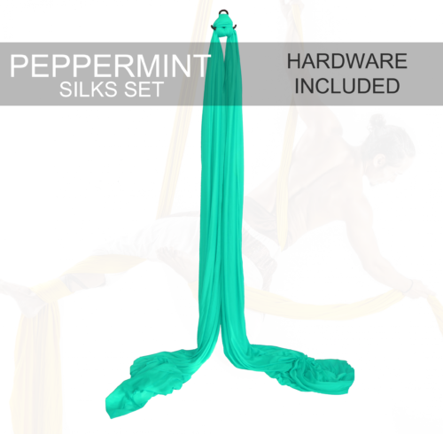 peppermint green aerial silks for sale