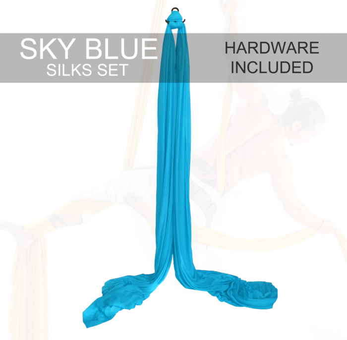 sky blue aerial silks for sale