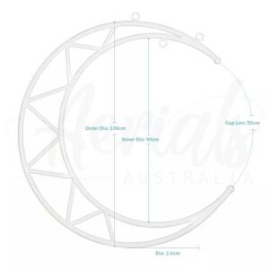 White Aerial Moon Hoop USA
